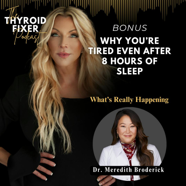 Dr. Amie Hornaman and Dr. Meredith Broderick podcast episode thumbnail: Why You’re Tired Even After 8 Hours of Sleep